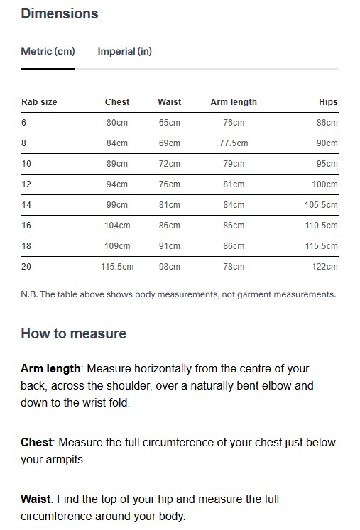 Rab_Women´s_Tee_Size_chart